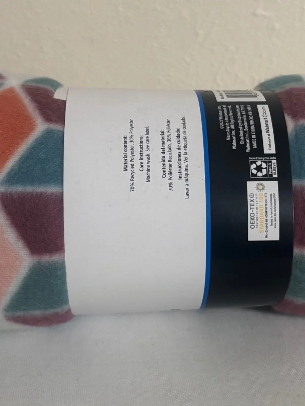 Mainstays Geo Abstract Fleece Throw Manta de vellon - 50 In. X 60 In. - *Each